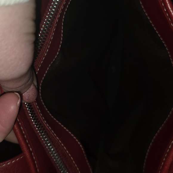 Coach 2002 Vintage Hampton Lunch Tote Bag In Red ❤️ - Picture 12 of 17